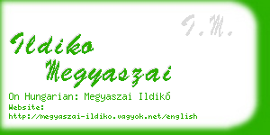 ildiko megyaszai business card
